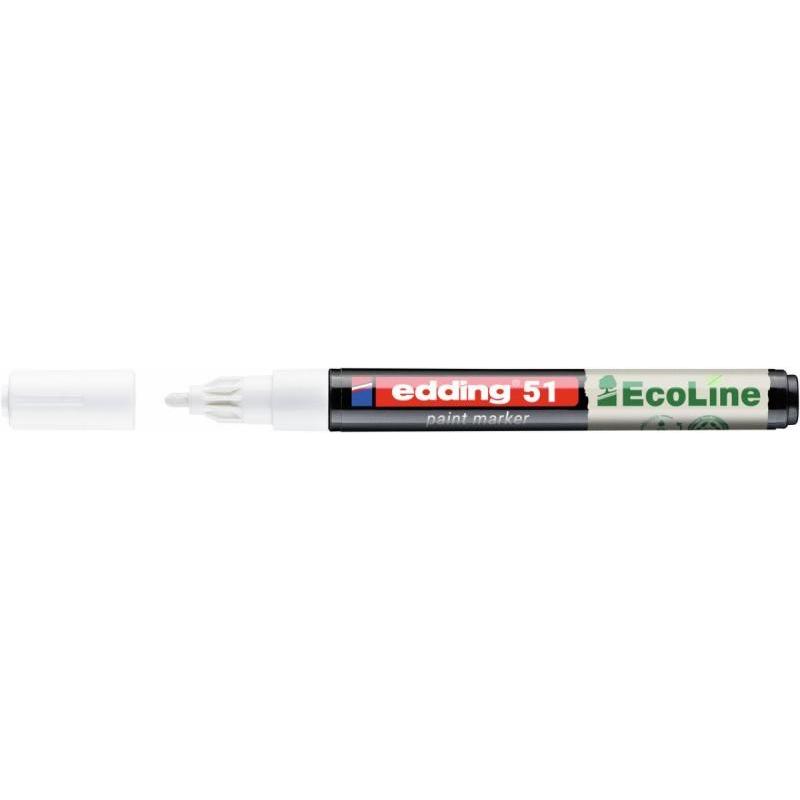 PAKIET Marker olejowy na bazie wody e-51 EDDING EcoLine, 1-2mm, biały
