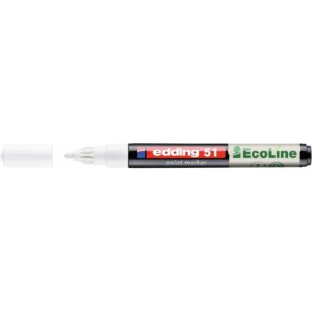 PAKIET Marker olejowy na bazie wody e-51 EDDING EcoLine, 1-2mm, biały