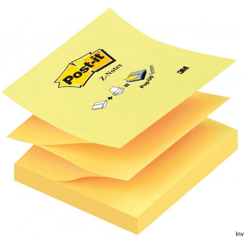 Post-It 3M Z-Notes Bloczek harmonijkowy 76x76mm 100 sztuk żółty