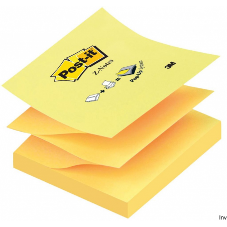 Post-It 3M Z-Notes Bloczek harmonijkowy 76x76mm 100 sztuk żółty