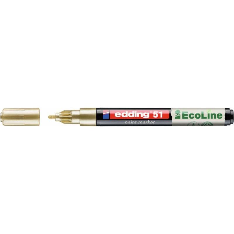 PAKIET Marker olejowy na bazie wody e-51 EDDING EcoLine, 1-2mm, złoty