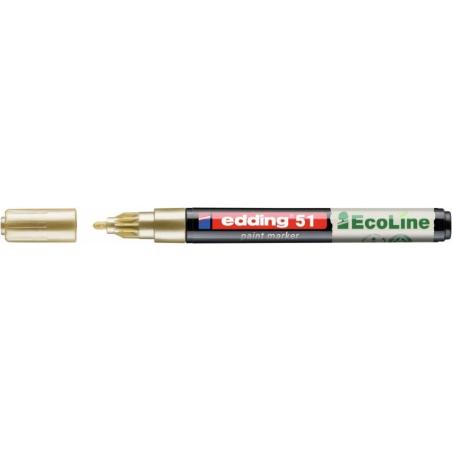 PAKIET Marker olejowy na bazie wody e-51 EDDING EcoLine, 1-2mm, złoty