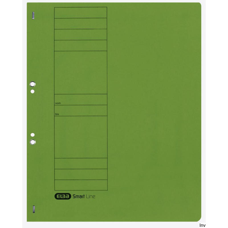 Skoroszyt kartonowy Elba A4, oczkowy, zielony, 250 g/m², 1 sztuka