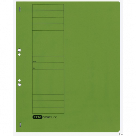 Skoroszyt kartonowy Elba A4, oczkowy, zielony, 250 g/m², 1 sztuka