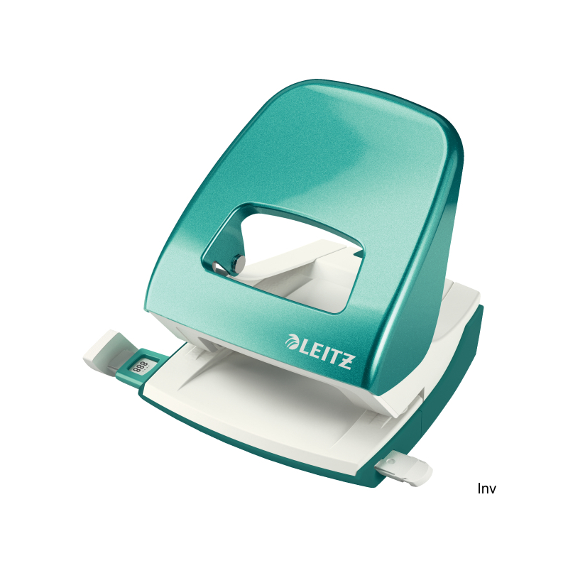 Dziurkacz 5008 LEITZ turkusowy 30 kartek duży metalowy 50081051 - 1