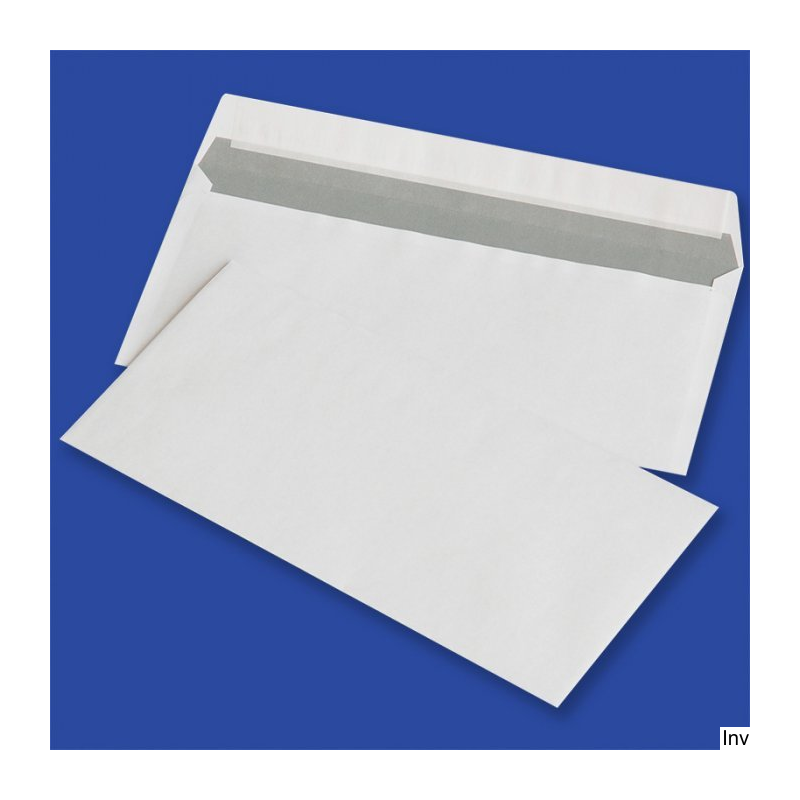 Koperty DL białe 80g samoklejące z paskiem 110 x 220 mm, opakowanie 1000 sztuk NC Koperty
