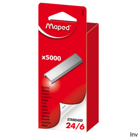 Zszywki Maped 24/6 5000 sztuk, galwanizowana stal, zaostrzone końce