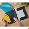 Teczka Leitz Cosy A4 z gumką, szara, 3 klapki, kieszeń, na 150 kartek