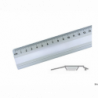 Linijka aluminiowa biurowa 150 cm z antypoślizgową wkładką Leniar