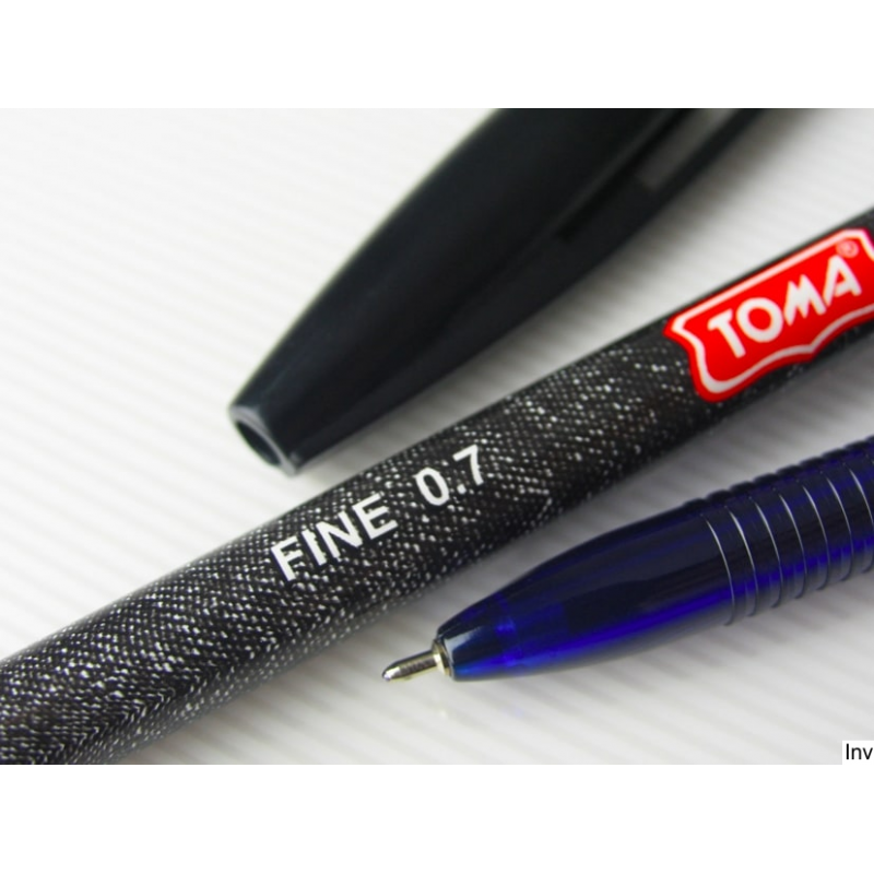 Długopis Toma JEANS Medium czarny 0,8mm końcówka fine TO-049