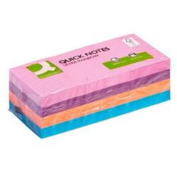 Bloczek samoprzylepny Q-CONNECT Rainbow, 38x51mm, 3x4x100 kart., mix kolorów