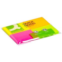 Bloczek samop. Q-CONNECT Brilliant, notes, 38x51mm, 4x50 kart., neonowe