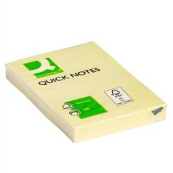 PAKIET Bloczek samoprzylepny Q-CONNECT, 51x76mm, 1x100 kart., jasnożółty