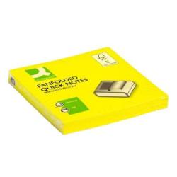 Bloczek samoprzylepny Q-CONNECT Brilliant Z-Notes, 76x76mm, 100 kart., neon, żółty