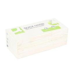 Bloczek samoprzylepny Q-CONNECT 100% Recycled, 38x51mm, 3x100 kart., żółty