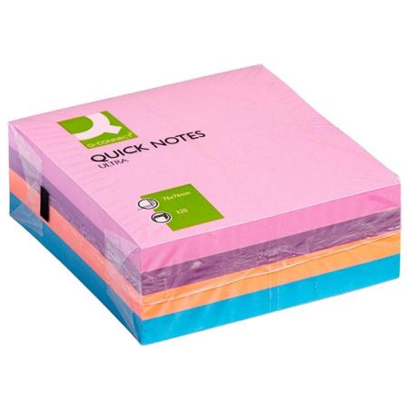 Kostka samoprzylepna Q-CONNECT, 76x76mm, 1x320 kart., mix kolorów