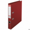 Segregator Esselte A4 50 mm bordowy z mechanizmem No.1, 500 kartek, wodoodporny, z etykietami