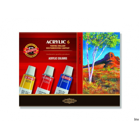 Farby akrylowe KOH-I-NOOR 6 kolorów 14 ml