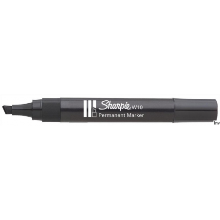 Marker permanentny czarny ścięty Sharpie W10