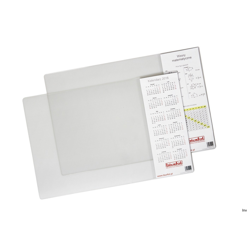Podkładka na biurko przezroczysta 38x58 cm z kieszenią Biurfol PB-04-01