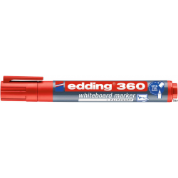 Edding Marker 360 do tablicy suchościeralny czerwony z okrągłą końcówką