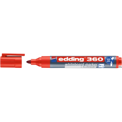 Edding Marker 360 do tablicy suchościeralny czerwony z okrągłą końcówką