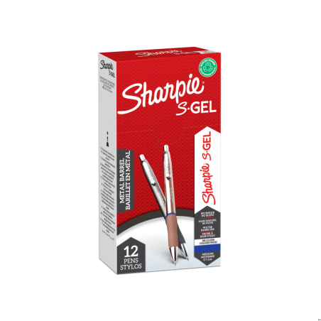 Długopis żelowy Sharpie S-GEL METAL niebieski wkład złoty i srebrny korpus mix kolorów