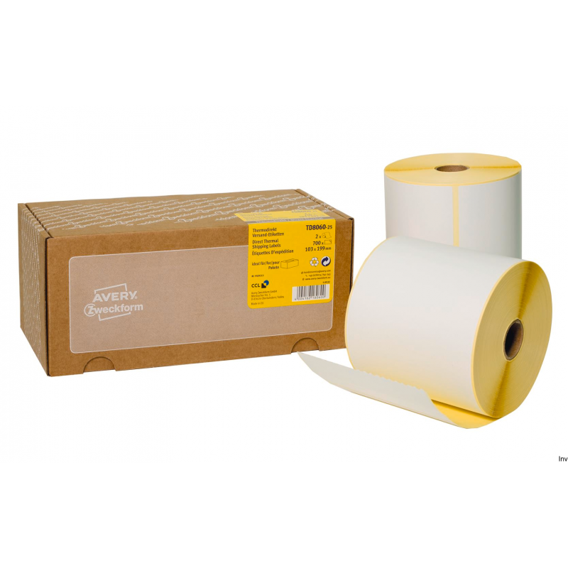 Etykiety wysyłkowe Avery Zweckform TD8060-25 103 x 199 mm, białe, 700 sztuk w rolce