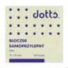 Bloczek samoprzylepny Dotts 75x75 mm żółty 100 kartek