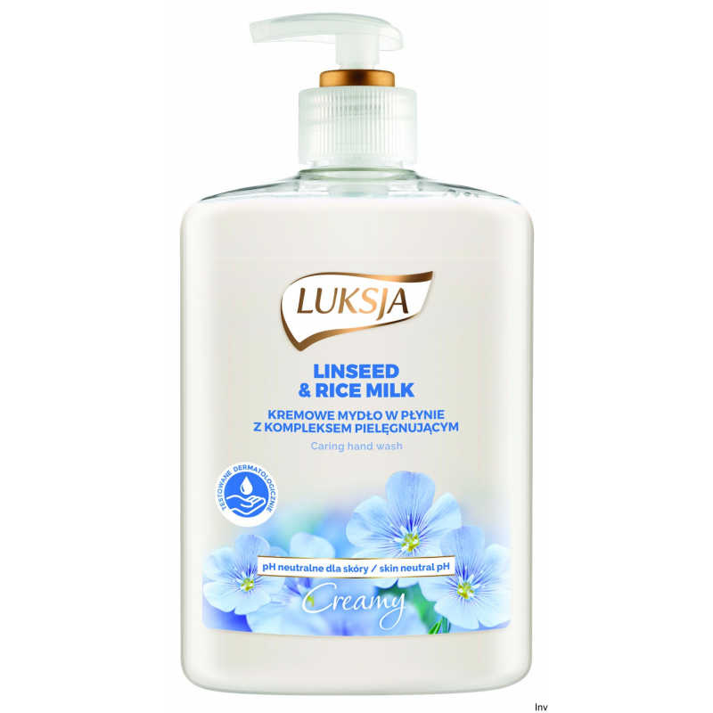 Luksja Mydło w płynie z dozownikiem 500 ml Linseed & Rice Milk