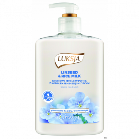 Luksja Mydło w płynie z dozownikiem 500 ml Linseed & Rice Milk