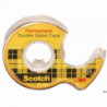 Taśma dwustronna Scotch 3M (136D) z dyspenserem, przezroczysta, 12 mm, 6,3 m