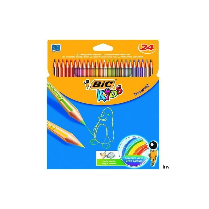 Kredki ołówkowe BIC Kids Tropicolors 24 kolory