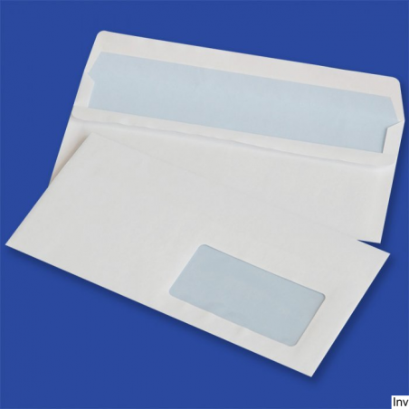 Koperty NC DL białe samoklejące 75g okno prawe 110x220 mm opakowanie 1000 sztuk
