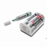 Pentel Marker MAXIFLO 4 sztuki z gąbką magnetyczną do tablic białych i ceramicznych