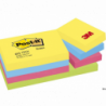 Bloczek samoprzylepny Post-It 3M, 38x51 mm, 12 sztuk, paleta energetyczna, gramatura 70-72 g/m²