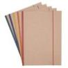 PAKIET Teczka z gumką OFFICE PRODUCTS Eco Kraft, karton, A4, 300 gsm, 3-skrz., mix kolorów