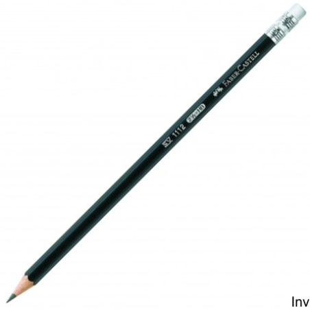 Ołówek drewniany Faber-Castell 1112 HB (12) z gumką BLACKLEAD