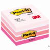 Kostka samoprzylepna Post-It 3M, różowa, 76x76 mm, 450 sztuk, idealna do notatek i przypomnień