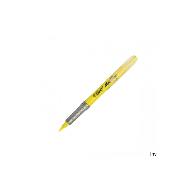 Zakreślacz BIC Highlighter Flex żółty, elastyczna końcówka do różnych grubości linii