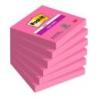 Karteczki samoprzylepne Post-it Super Sticky (654-6SS-PNK), 76x76mm, 6x90 kart., fuksja