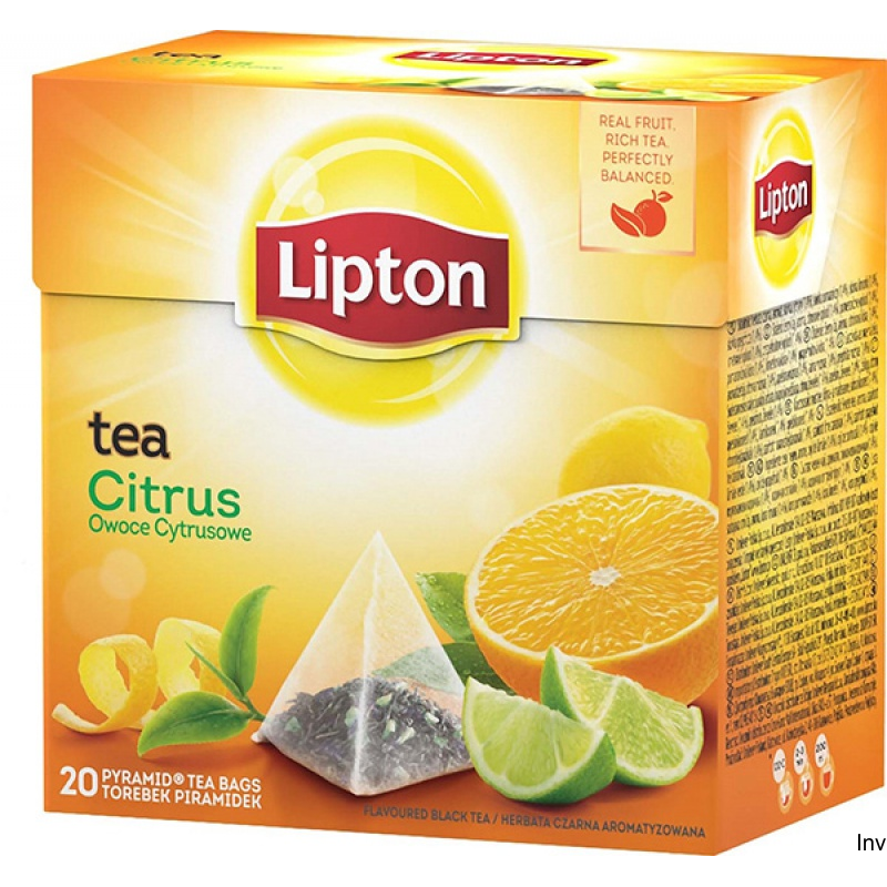 Herbata Lipton Piramid Owoce Cytrusowe 20 torebek