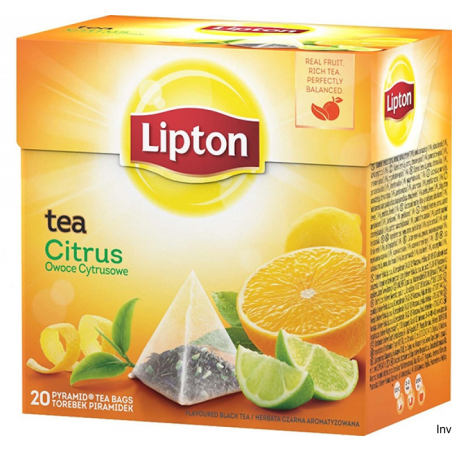 Herbata Lipton Piramid Owoce Cytrusowe 20 torebek