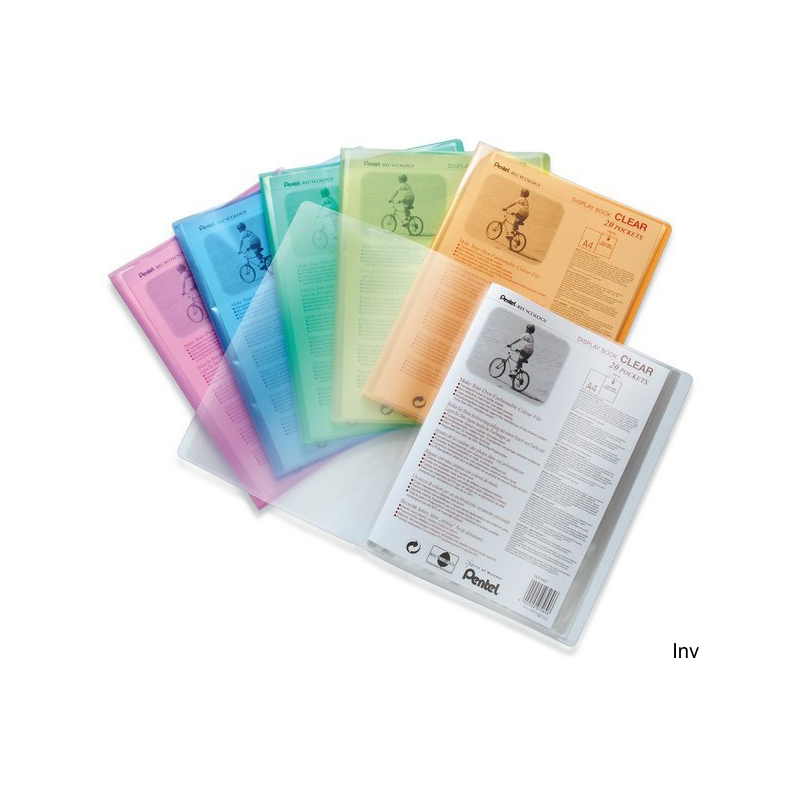 Album ofertowy Pentel CLEAR, różowy, 30 koszulek, przezroczysta okładka