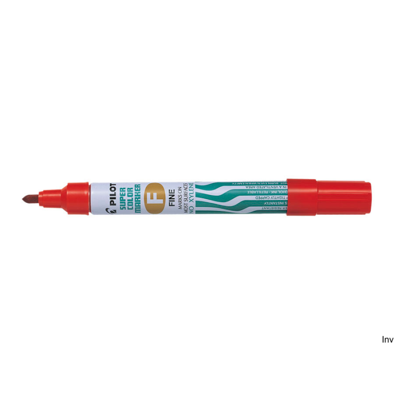 Marker permanentny czerwony Pilot SCA-F, końcówka okrągła, 1 mm, wodoodporny, aluminiowa obudowa