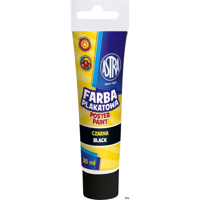 Farba plakatowa Astra 30 ml czarna