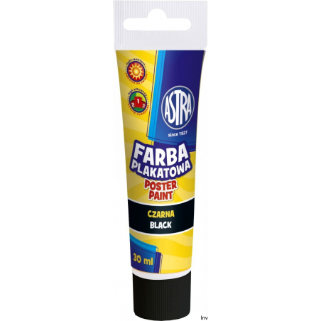 Farba plakatowa Astra 30 ml czarna