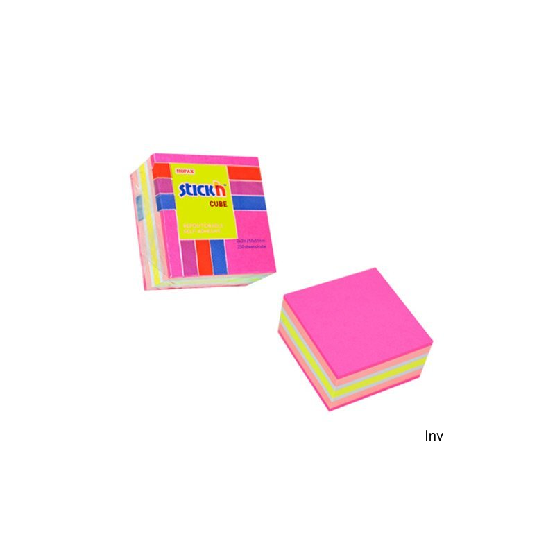 Bloczek samoprzylepny StickN 51x51 mm różowy mix neon i pastelowy 21533