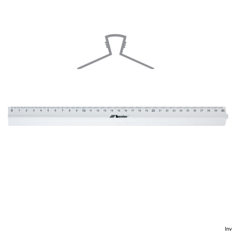 Linijka 30 cm z uchwytem aluminiowym Leniar 30317