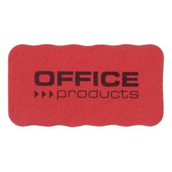 Gąbka magnetyczna OFFICE PRODUCTS, do tablic suchościeralnych, 110x57x20mm, z zawieszką, czerwona